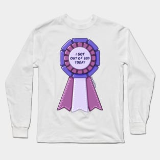 I got out of bed today ribbon Long Sleeve T-Shirt